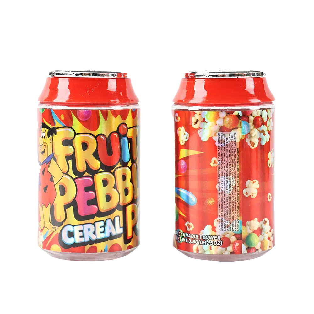 3.5g Plastic Soda Can Jar – (12 Count) Fruity Pebbles Pop CANJAR-005