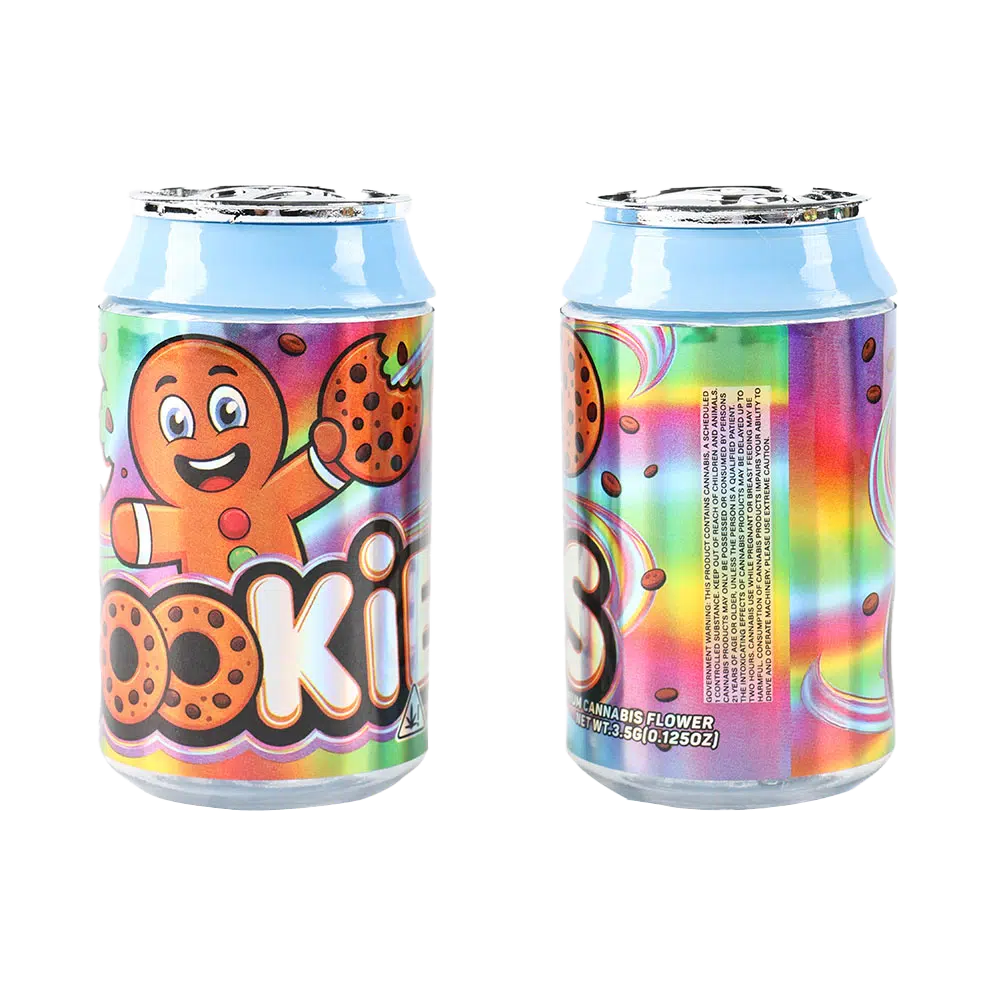 3.5g Plastic Soda Can Jar – (12 Count) Cookies CANJAR-006