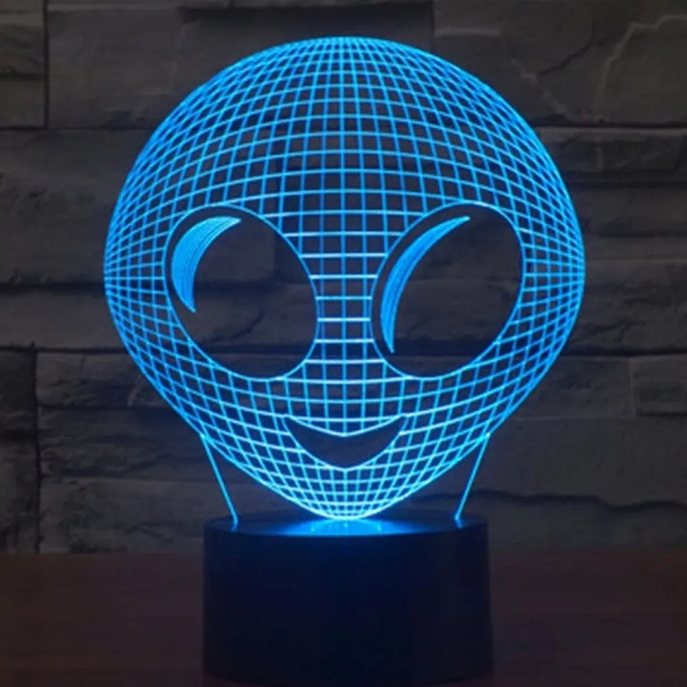 HNL-007- Holographic LED Lamp – Alien Face