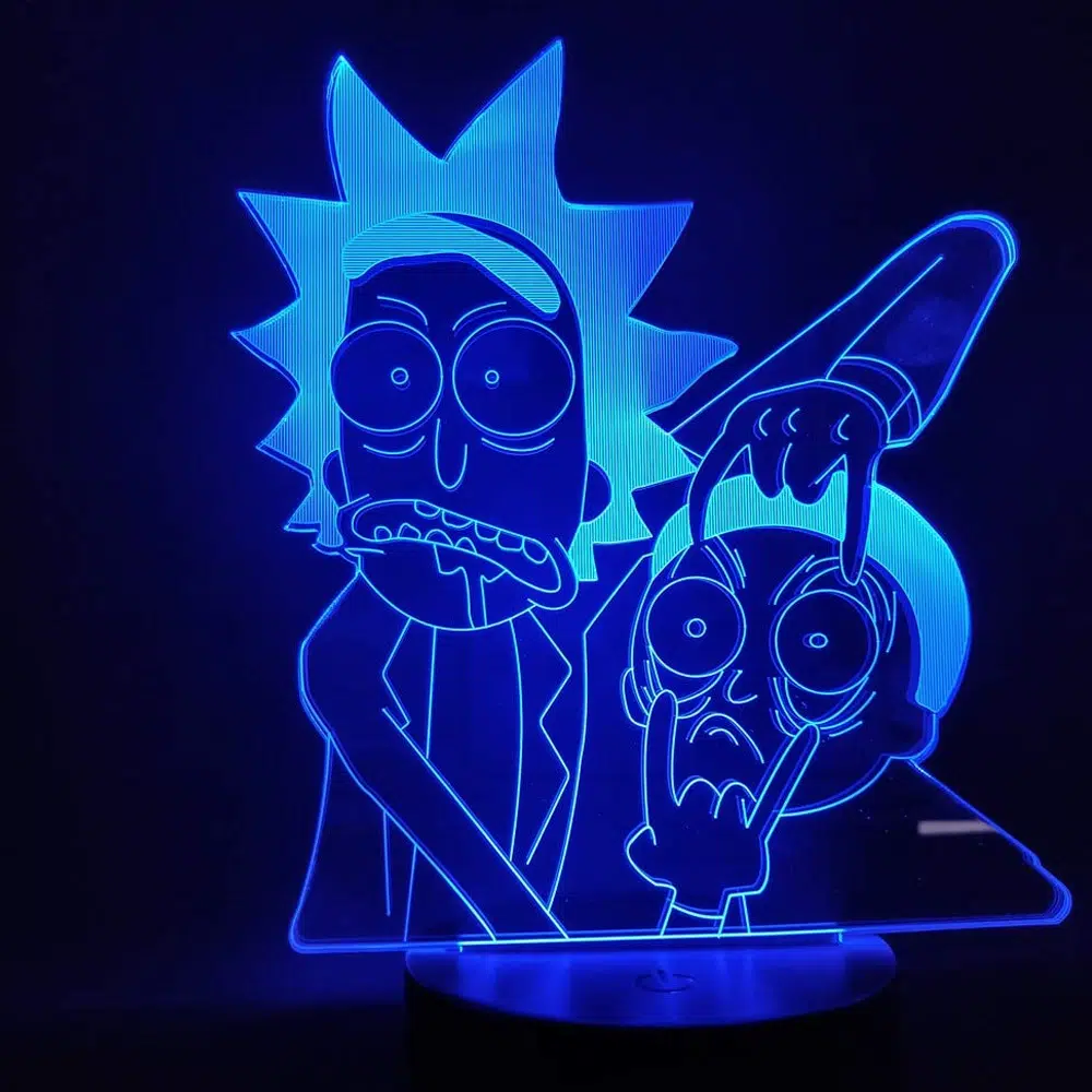 HNL-008- Holographic LED Lamp – Rick and Morty Wild