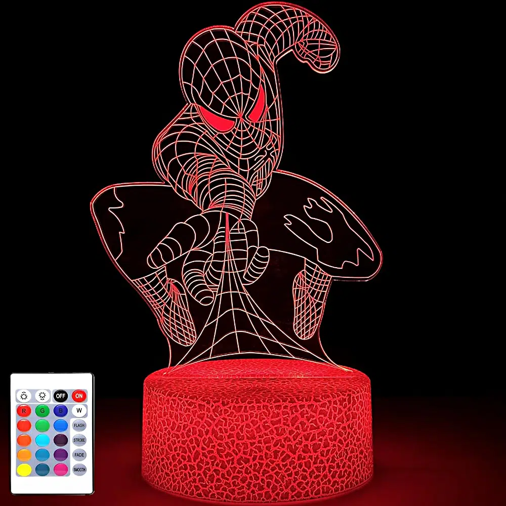 HNL-011- Holographic LED Lamp – Spiderman