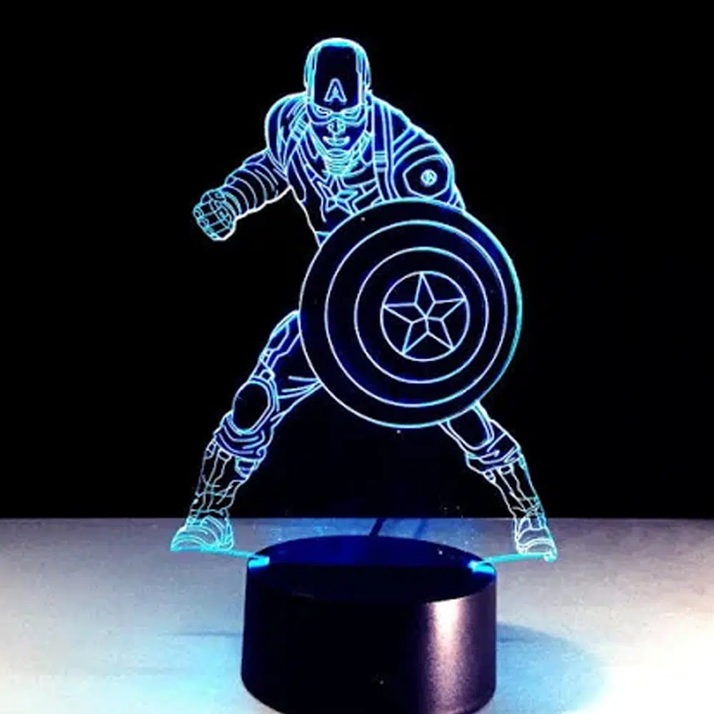 HNL-013- Holographic LED Lamp – Captain America
