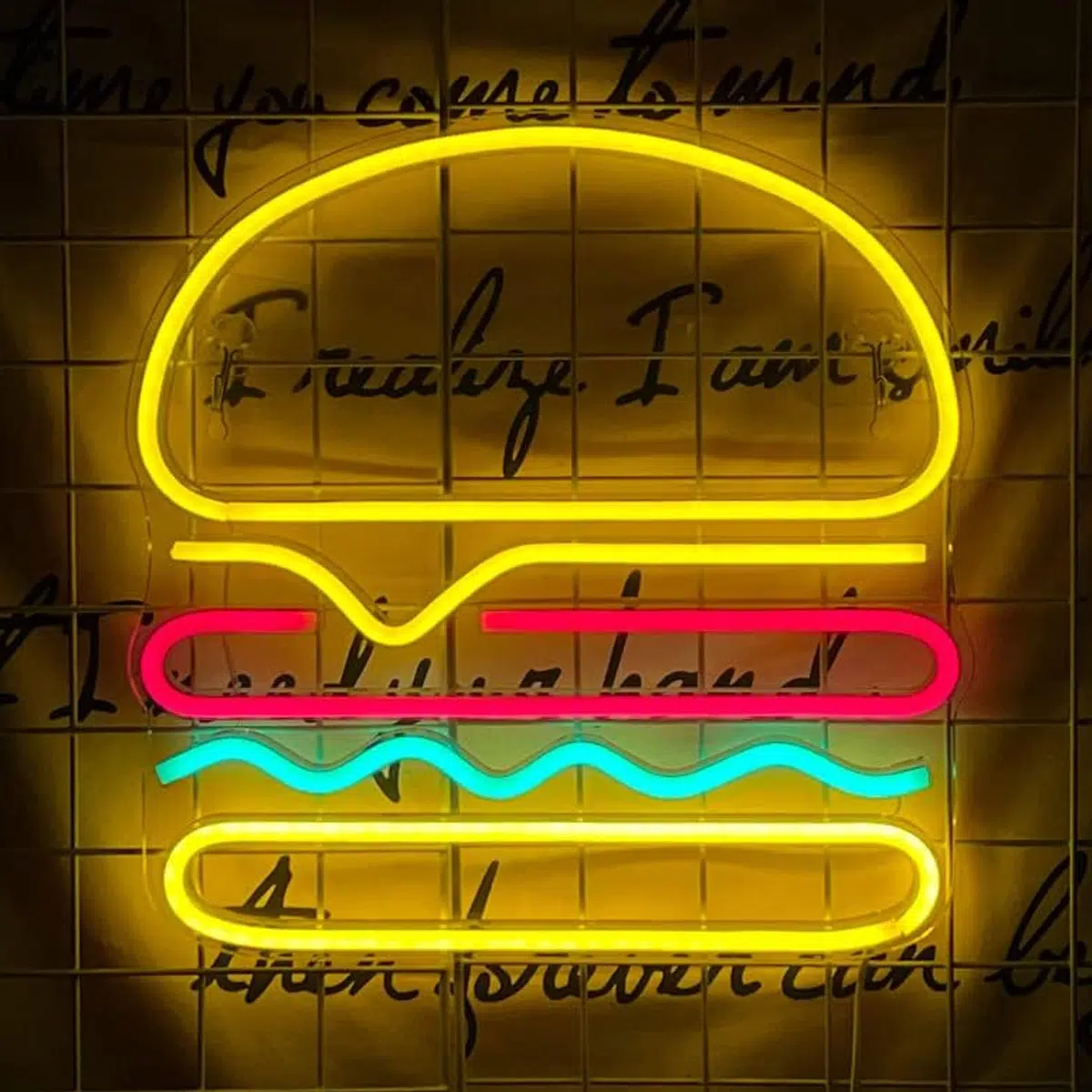 NHL-008 – Neon Hanging Light – Hamburger