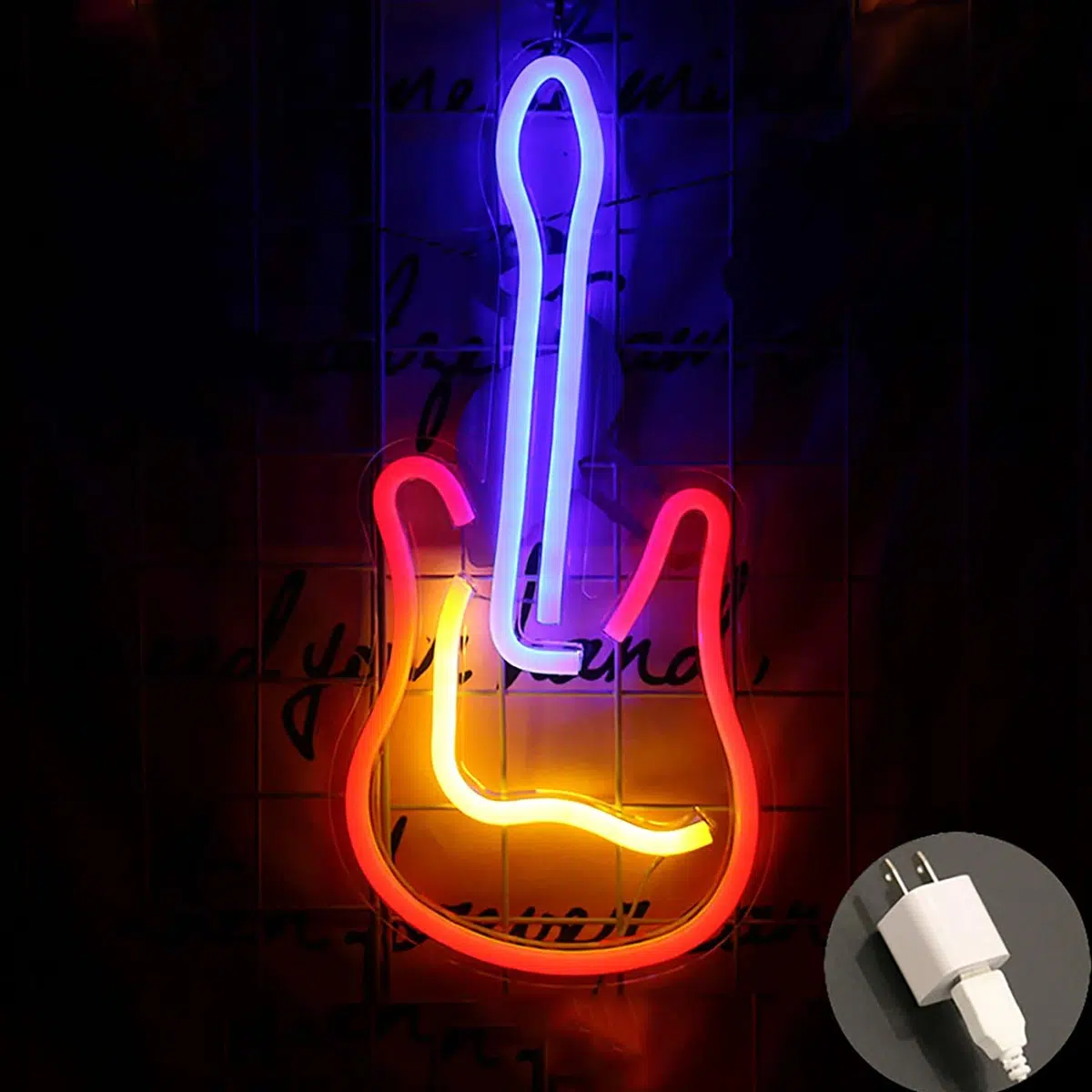 NHL-014 – Neon Hanging Light – Electric Guitar