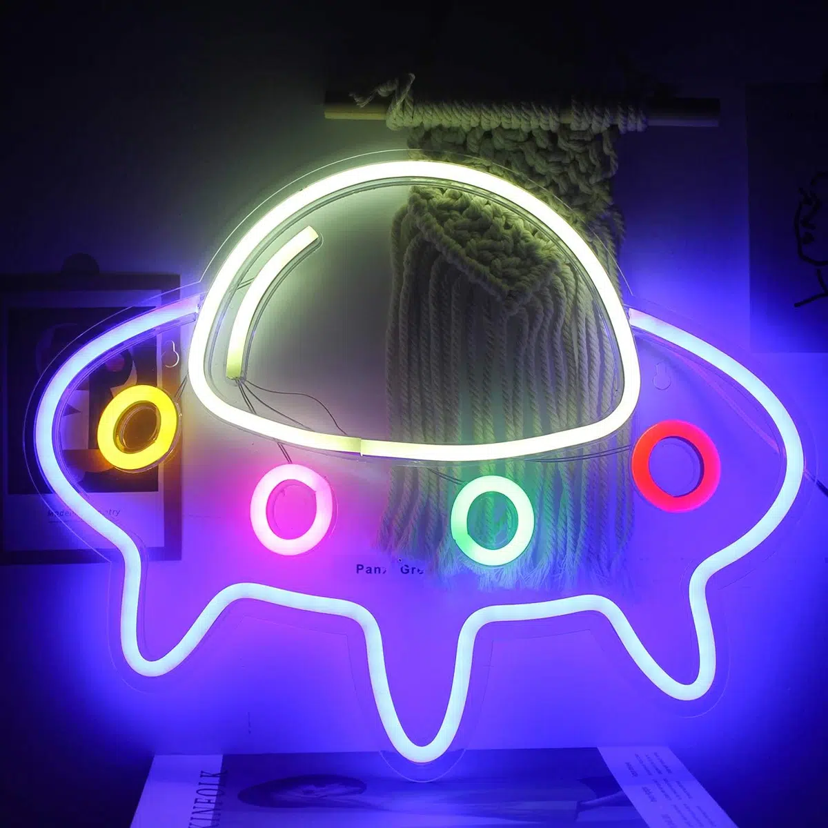 NHL-015 – Neon Hanging Light – Flying Saucer