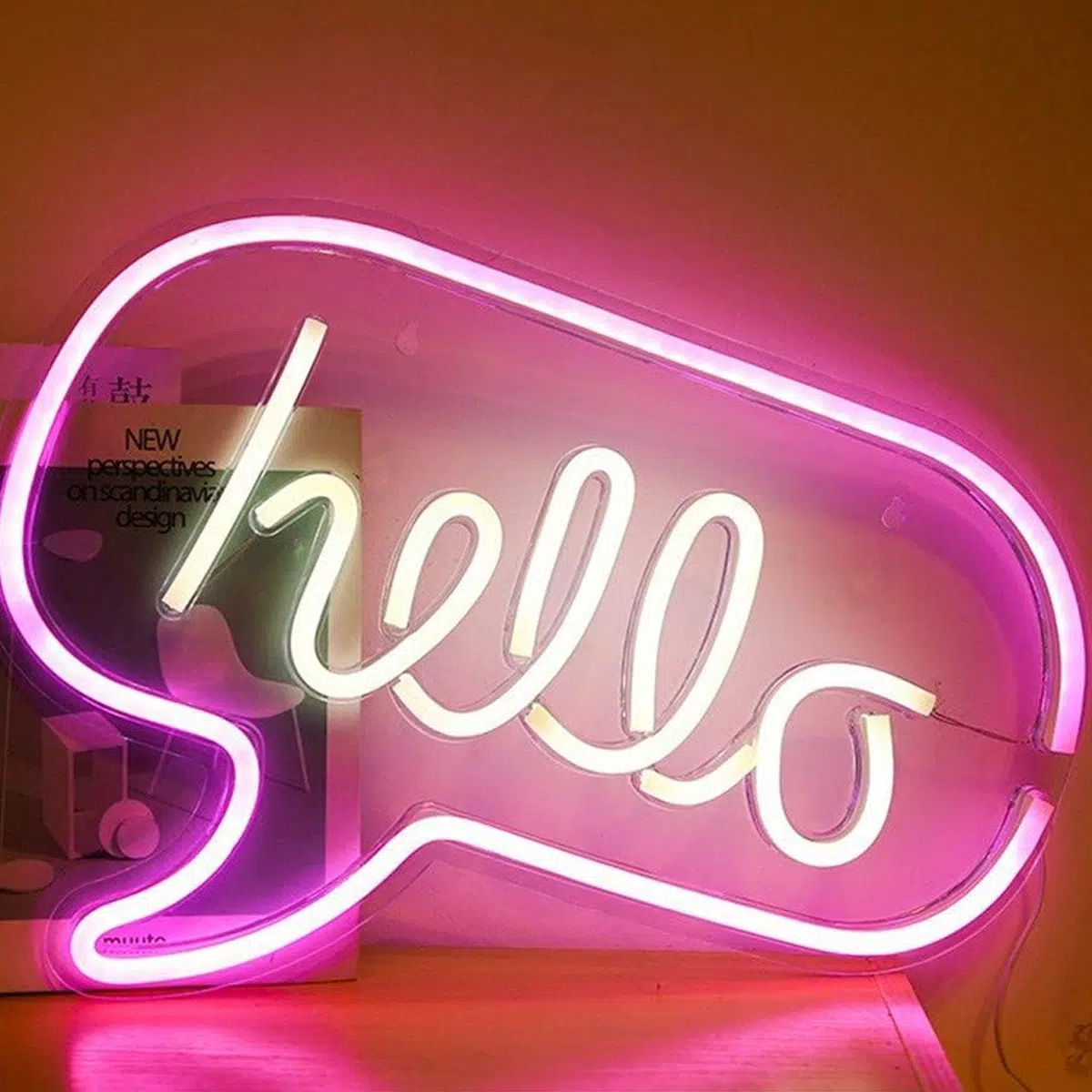 NHL-021 – Neon Hanging Light – Hello Sign