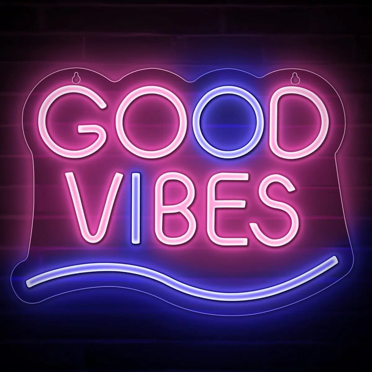 NHL-030 – Neon Hanging Light – Good Vibes Pink and Blue