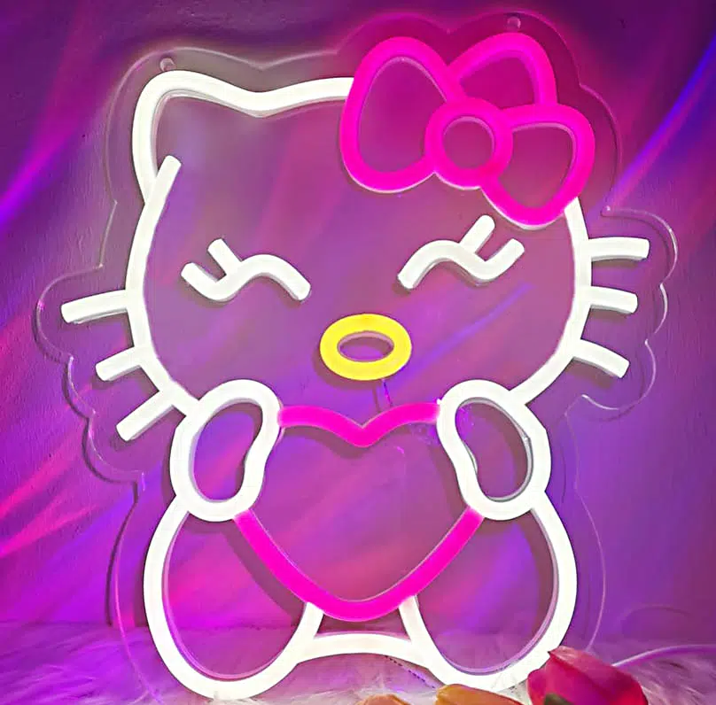 NHL-054 – Neon Hanging Light – Hello Kitty Heart