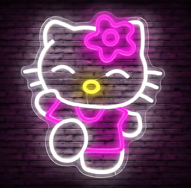 NHL-055 – Neon Hanging Light – Hello Kitty Flower