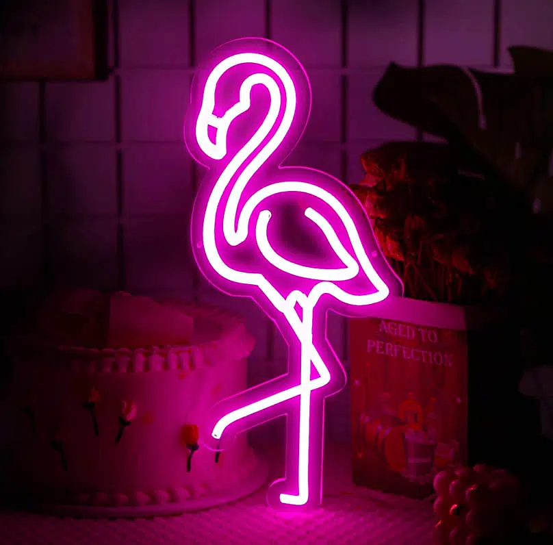 NHL-058 – Neon Hanging Light – Flamingo Neon