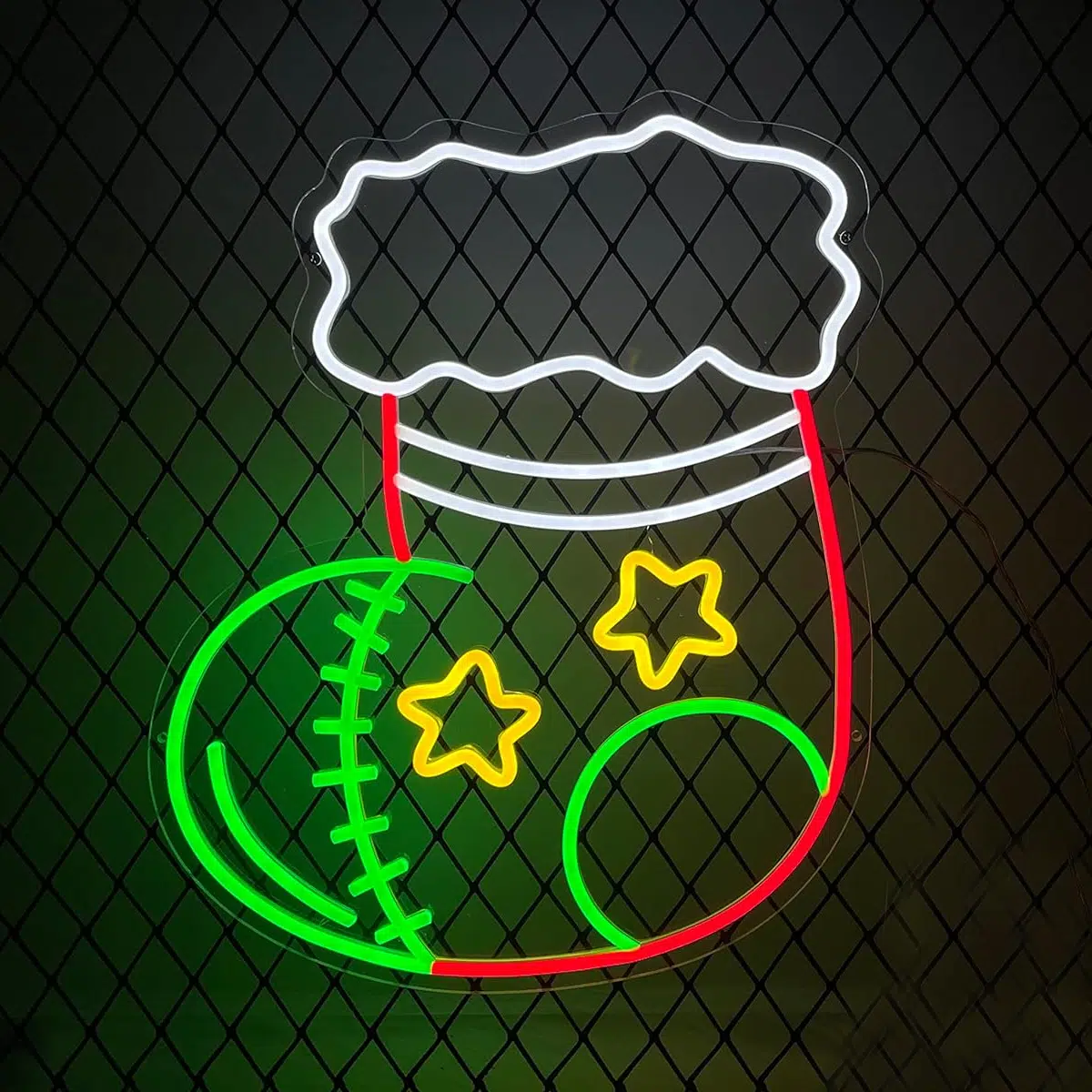 NHL-072 – Neon Hanging Light – Multi Christmas Stocking