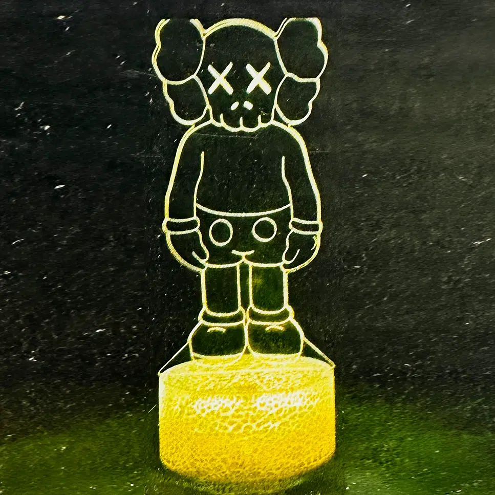 NSL-034 – LED Standing Light – KAWS Bear Yellow