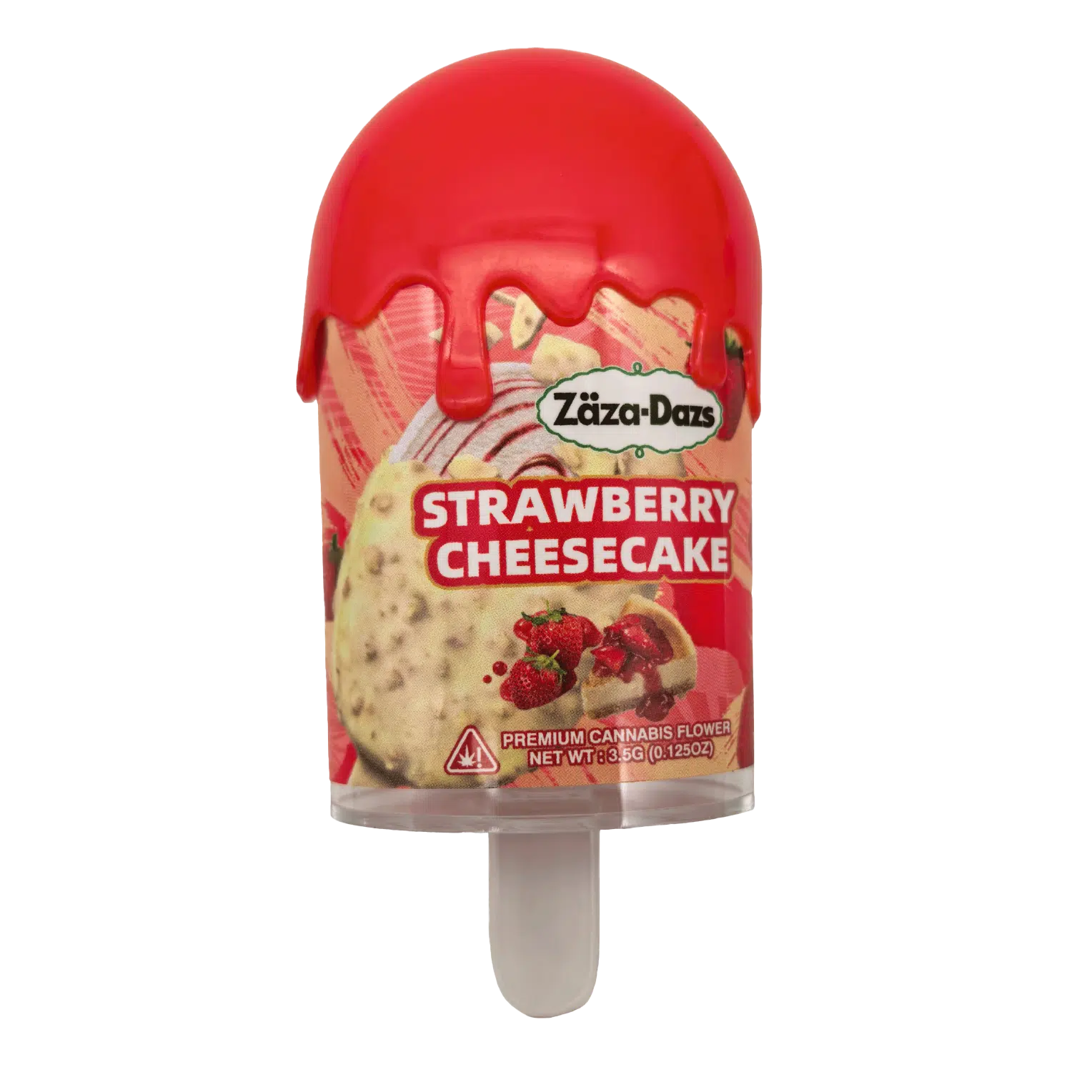 3.5g Popsicle Containers 3.5G – (12 Count) Zaza Dazs Strawberry Cheesecake PJ-35-009
