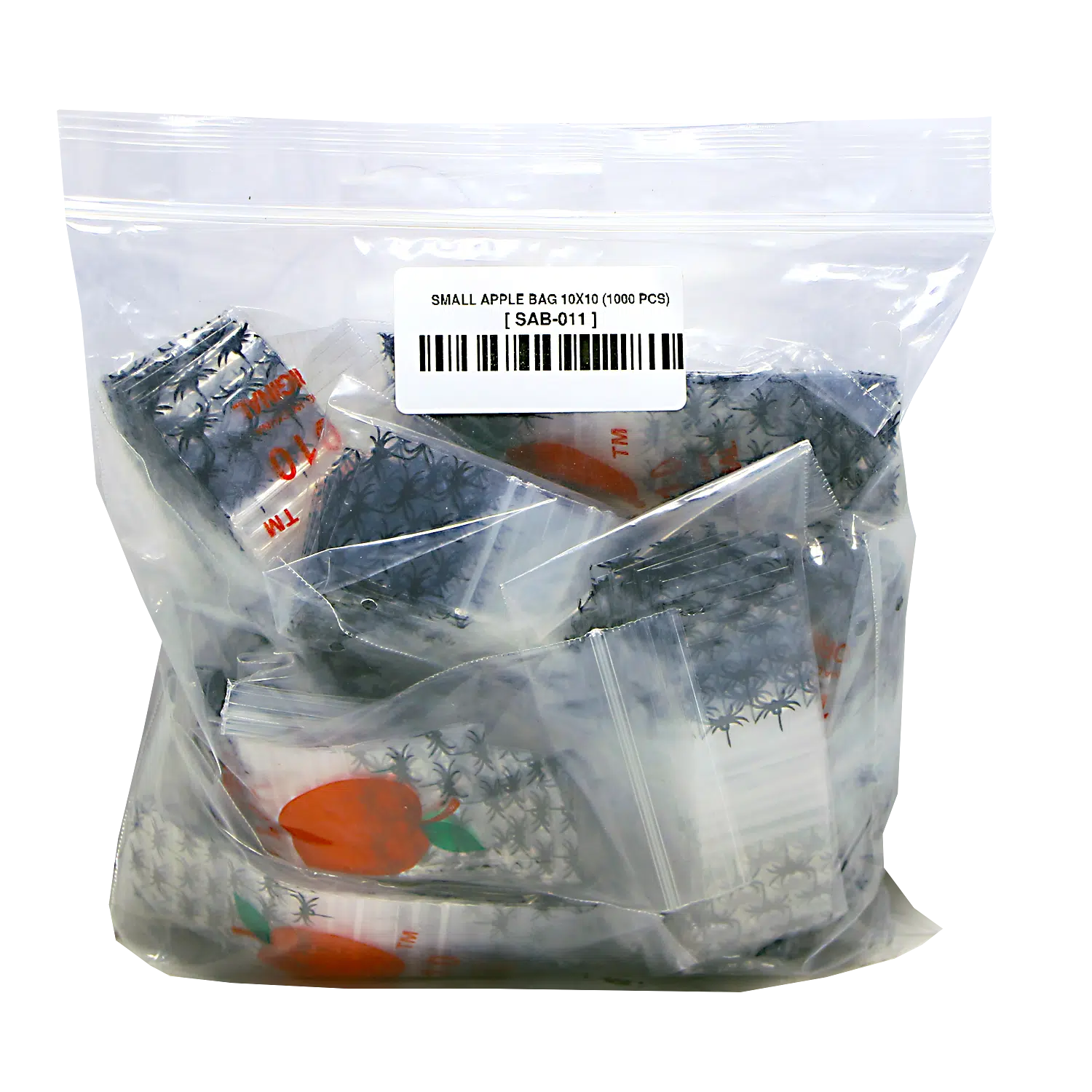 SAB-011 Apple Bag 10x10 (1000 Count) Black Spider - Image 3