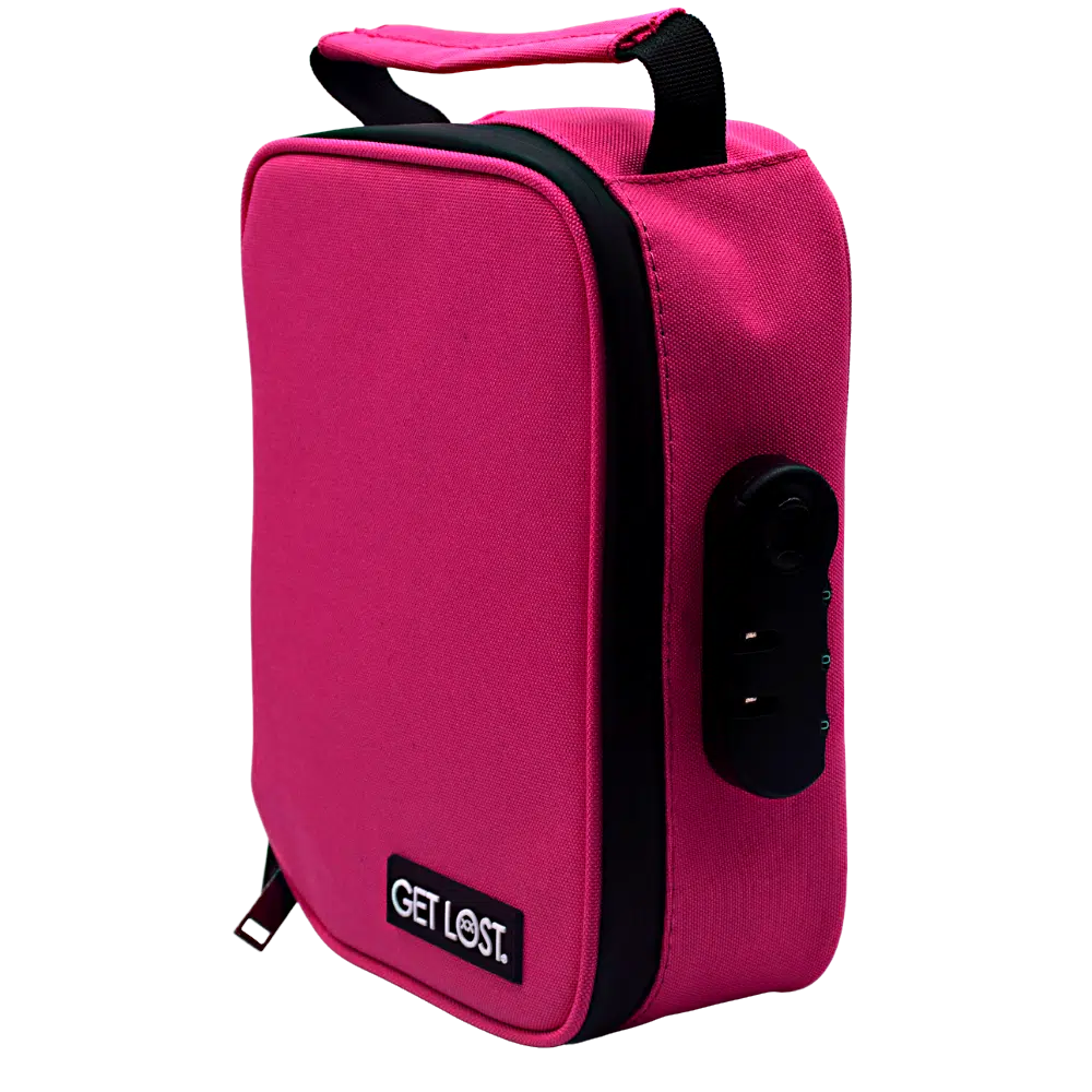 SFSB-PNK-002 Get Lost Smell-Proof Premium Stash Bag with Lock (Pink) - Image 2
