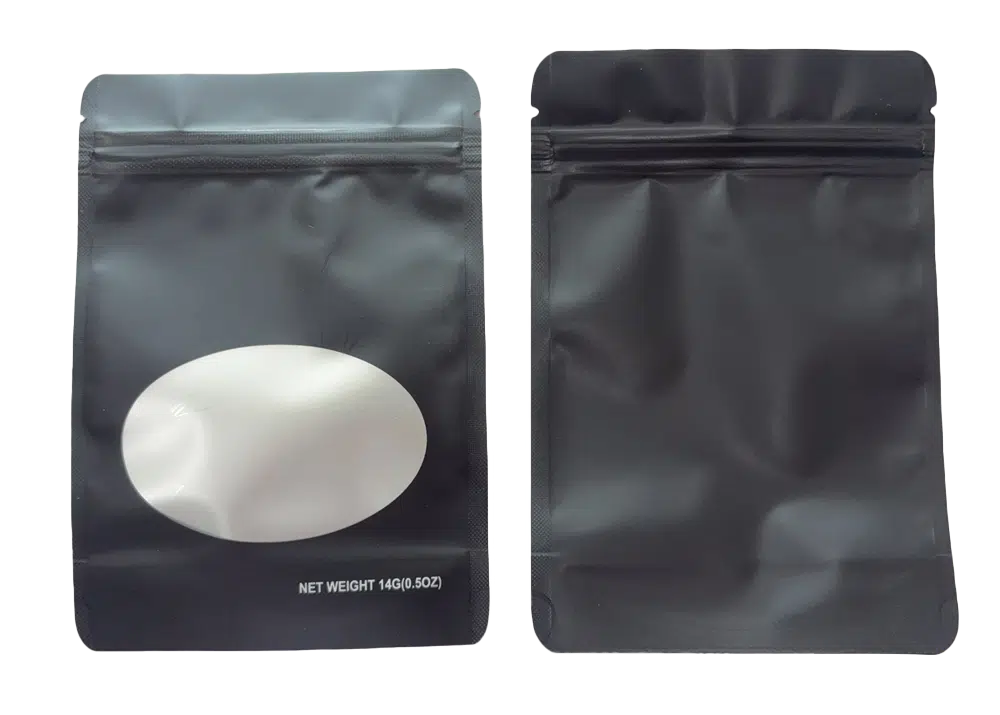14 Gram Mylar Bag – Premium Smell-Proof Flower Packaging – Dark Grey Solid Color (50 Count) SMBW-14G-001