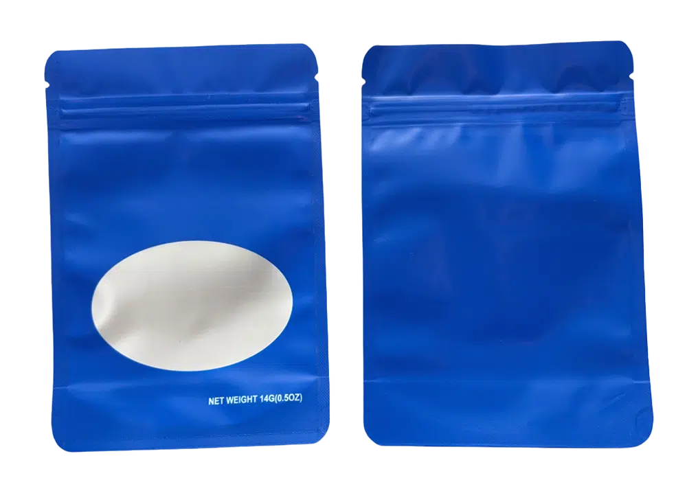 14 Gram Mylar Bag – Premium Smell-Proof Flower Packaging – Royal Blue Solid Color (50 Count) SMBW-14G-002