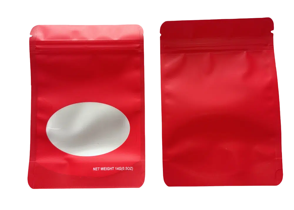 14 Gram Mylar Bag – Premium Smell-Proof Flower Packaging – Red Solid Color (50 Count) SMBW-14G-005