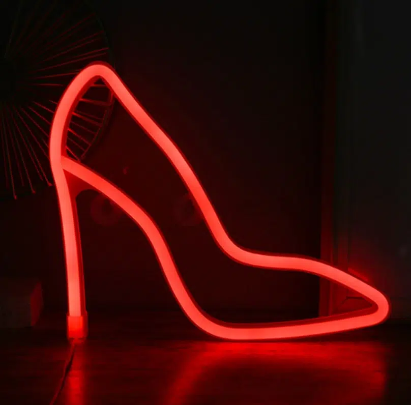 SNL-013R – Small Neon Hanging Light – High Heels Red