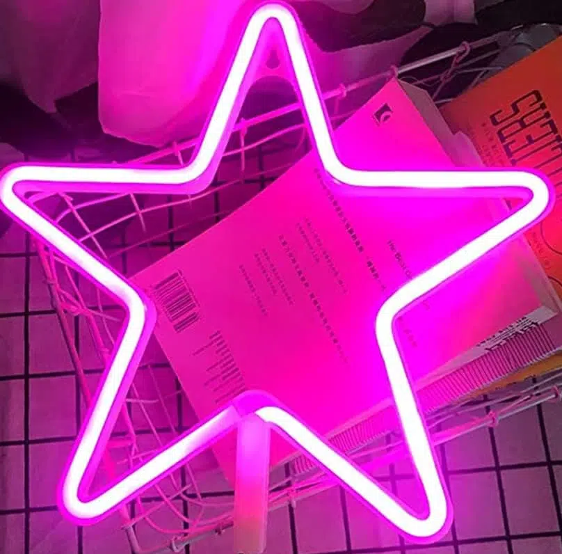 SNL-020P – Small Neon Hanging Light – StarPink