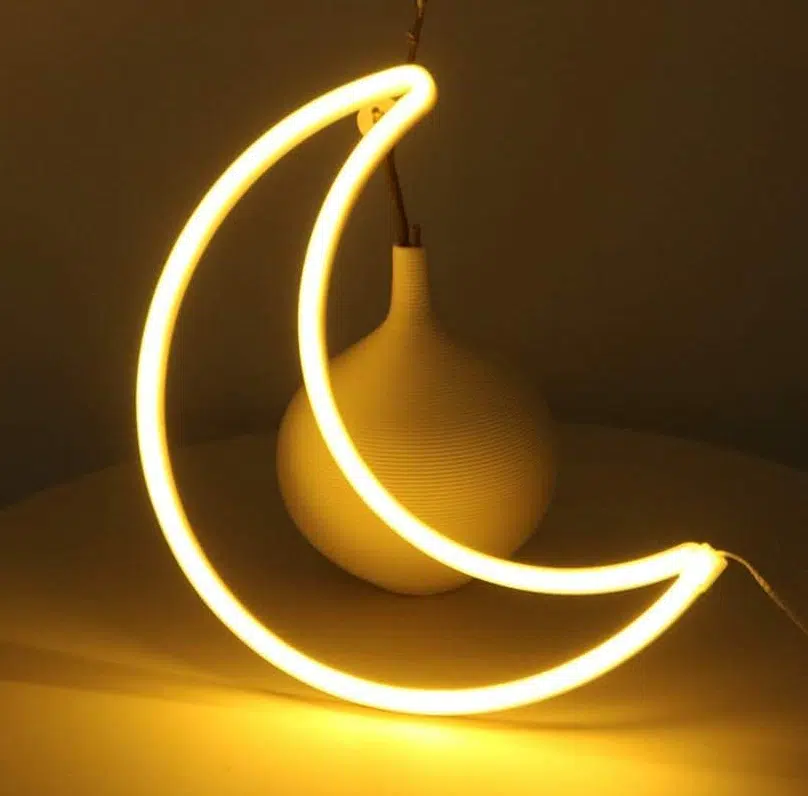 SNL-025 – Small Neon Hanging Light – Crescent Moon