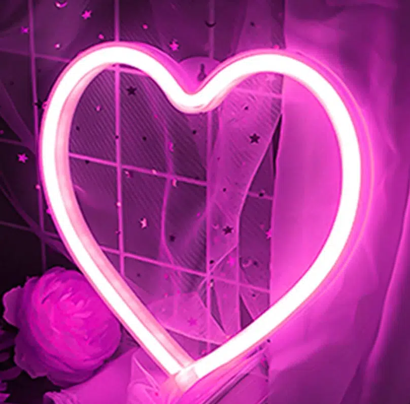 SNL-029 – Small Neon Hanging Light – Pink heart