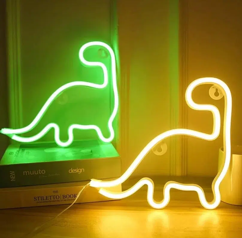 SNL-044WC - Small Neon Hanging Light - Dinosaur Warm Color - Image 3