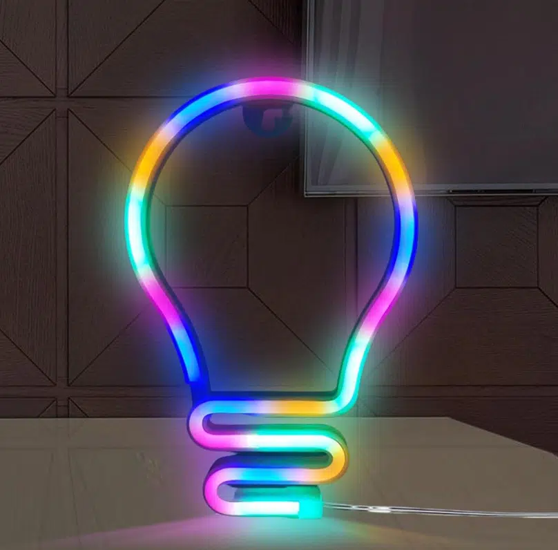 SNL-050M – Small Neon Hanging Light – Light Bulbs Multi