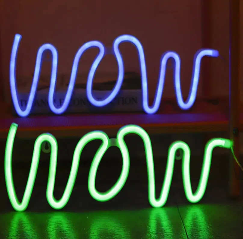 SNL-056 - Small Neon Hanging Light - WOW Multi - Image 3