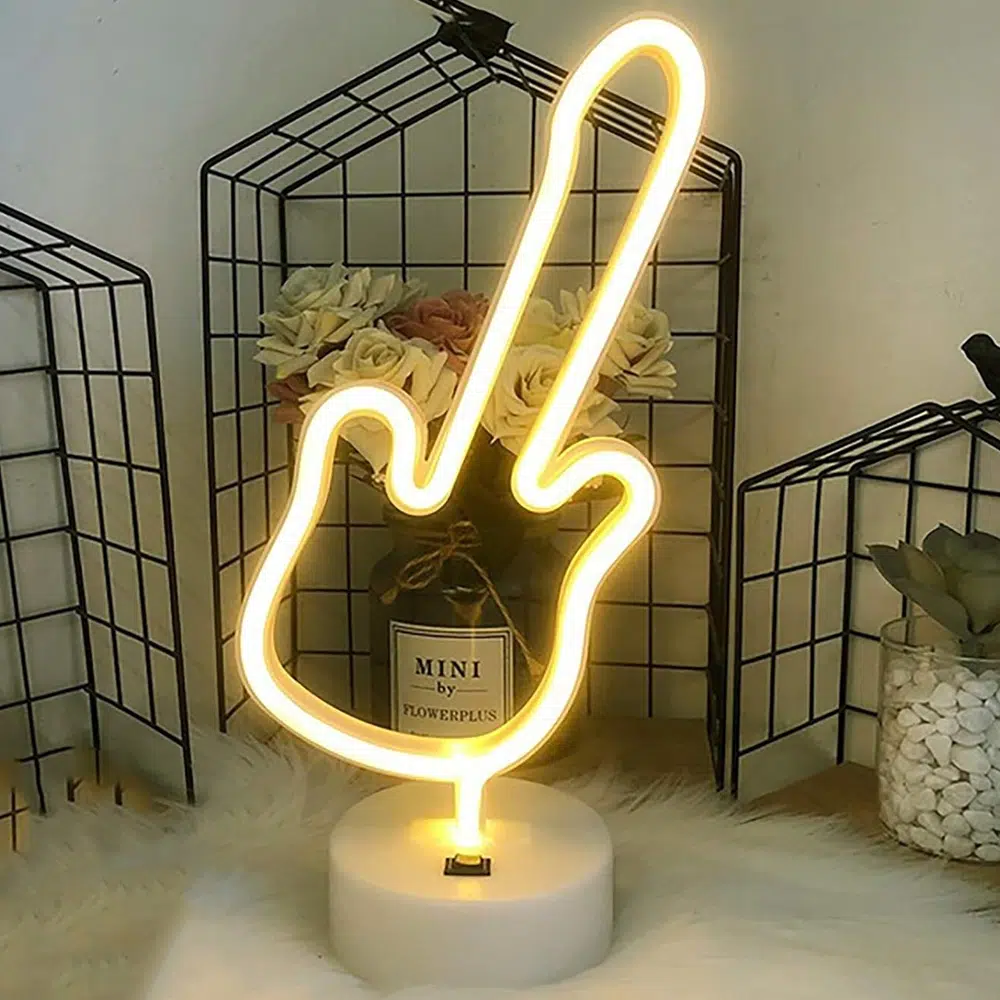 TNL-038 – Table Neon Light – Electric Guitar Warm White