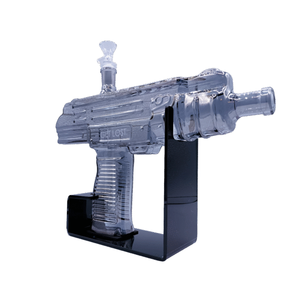 UZI-CLBK-002 UZI Water Pipe (Clear Black) - Image 8