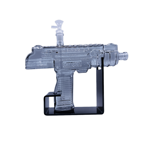 UZI-CLBK-002 UZI Water Pipe (Clear Black) - Image 2