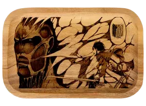 WT001 Wooden Tray – Attack on Titan 11″x7″x1″