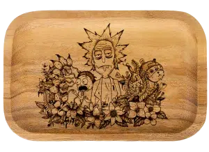 WT015_Wooden Tray – Rick and Morty plus Friends 11″x7″x1″