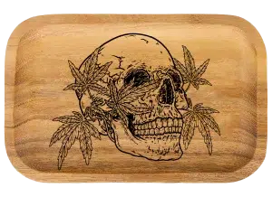 WT017_Wooden Tray – Skull 11″x7″x1″