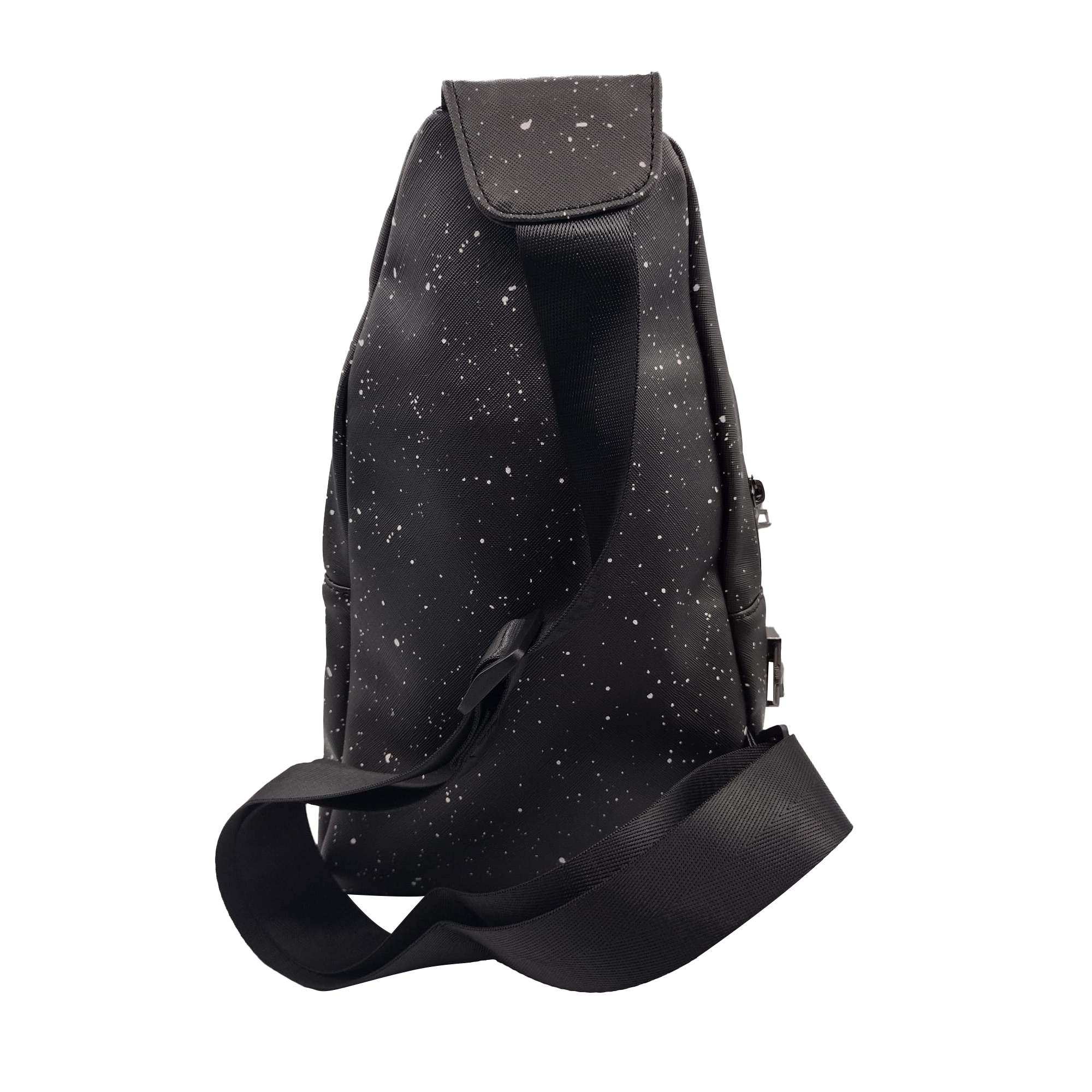 SB-SL-006 Get Lost - Premium Saffiano Leather Shoulder Bag (Purple Girl Rolling) - Image 3