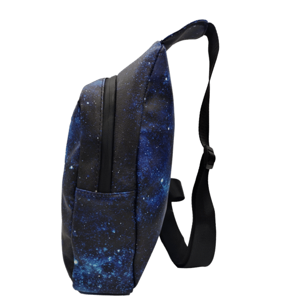 SB-SL-015 Get Lost - Premium Saffiano Leather Shoulder Bag (Blue Galaxy) - Image 2