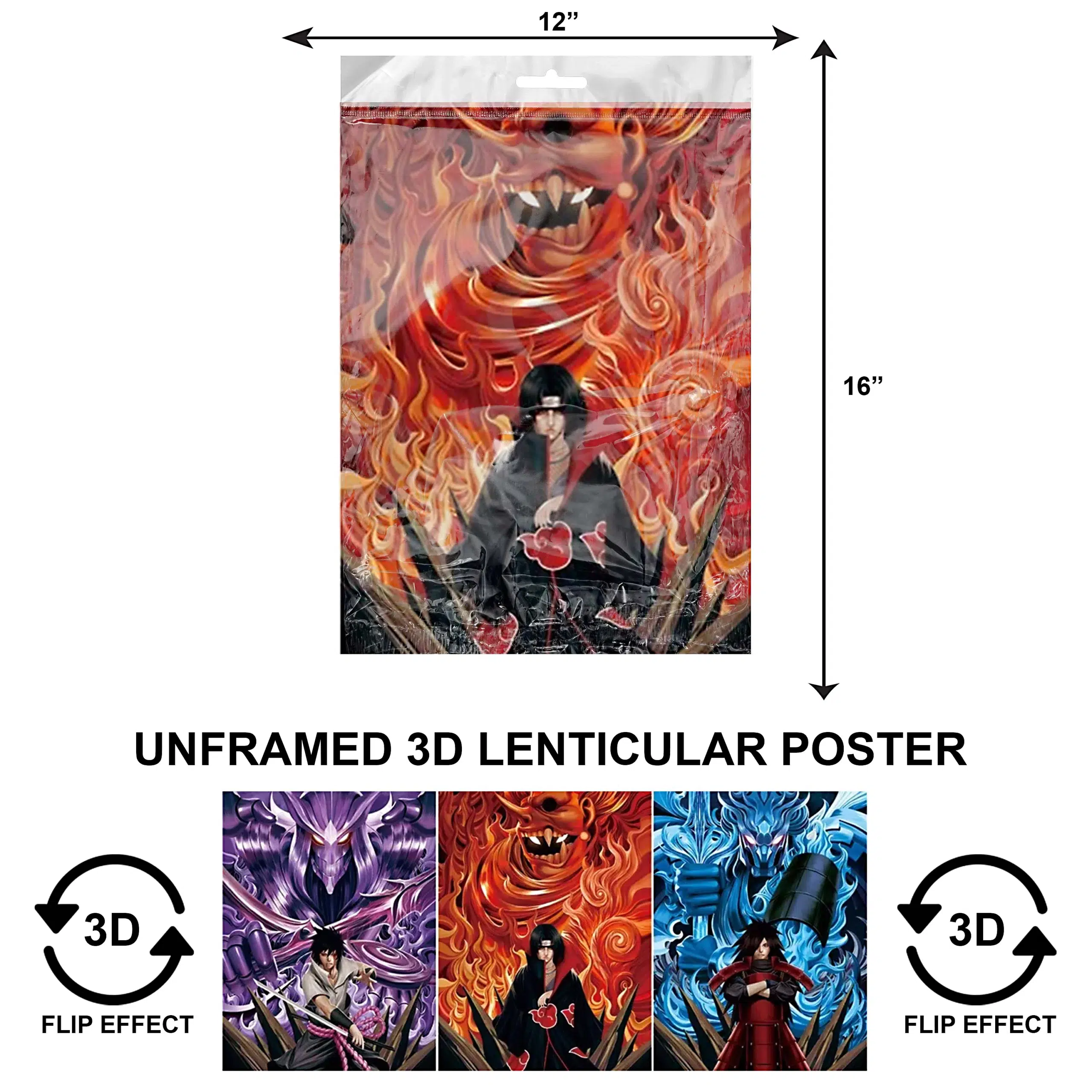 3DPNF-111 Anime – Itachi Uchiha The Sorcerer UnFramed Poster