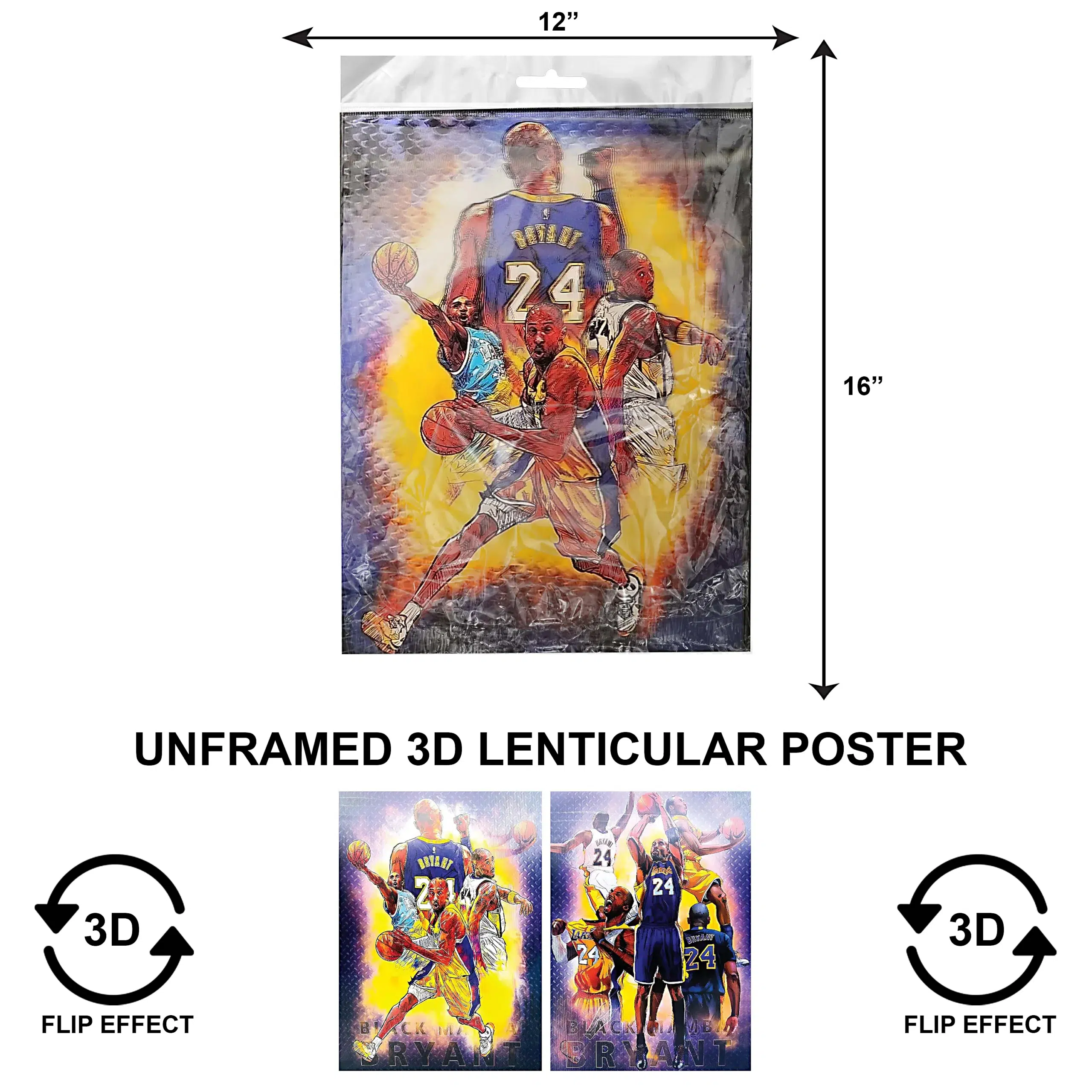 3DPNF-126 Sports – Lakers Kobe Bryant UnFramed Poster