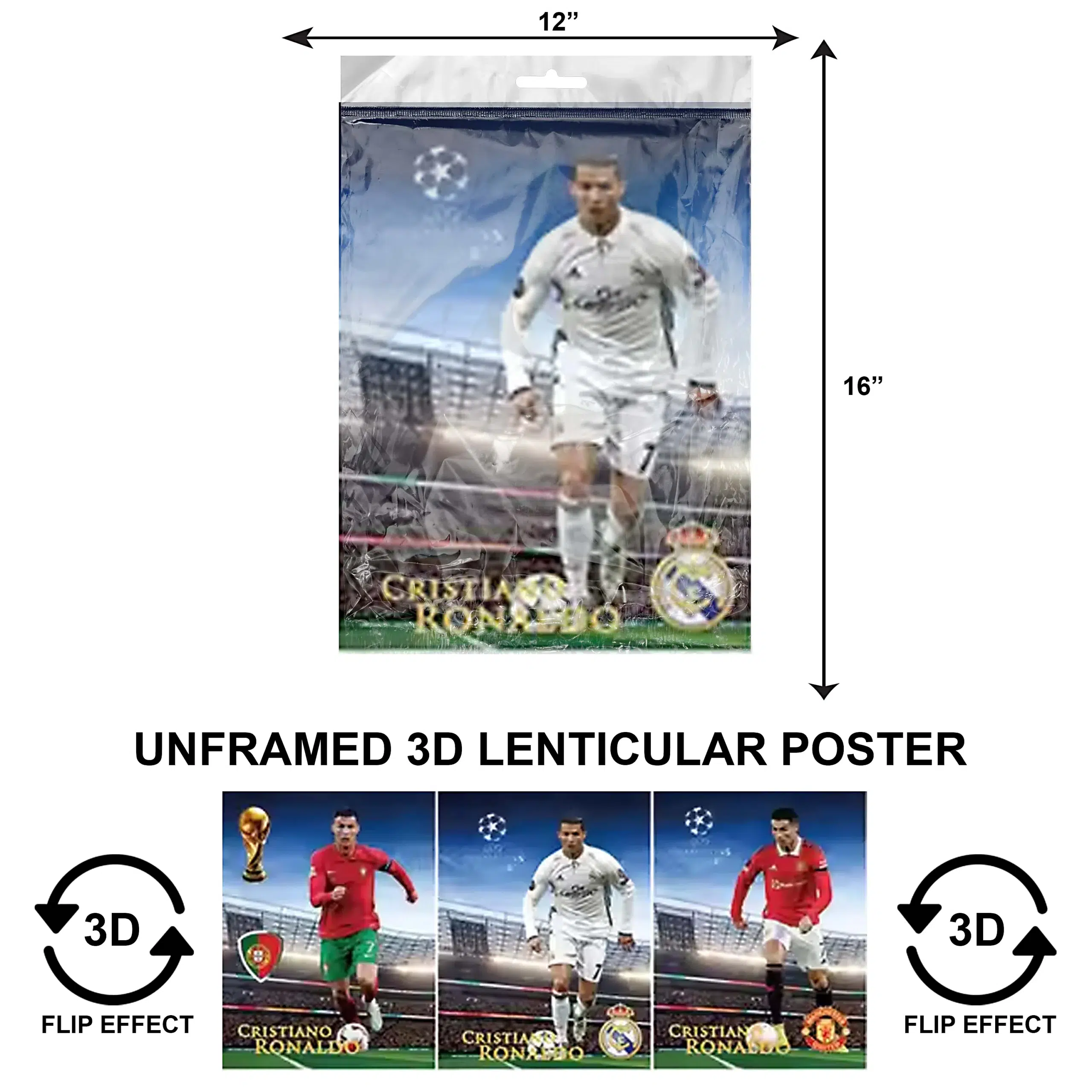 3DPNF-128 Sports – Cristiano Ronaldo UnFramed Poster