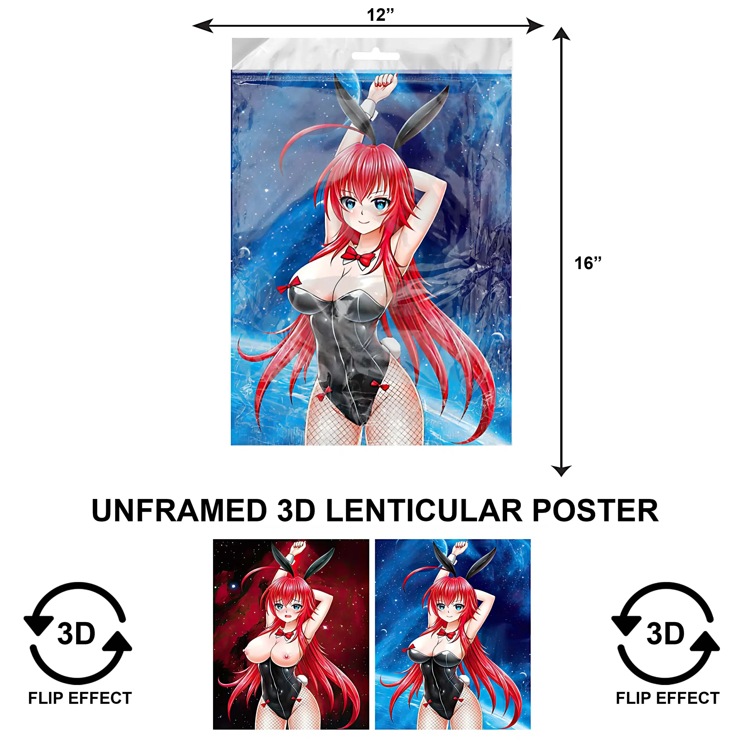 3DPNF-130 Anime – Rias Gremory UnFramed Poster