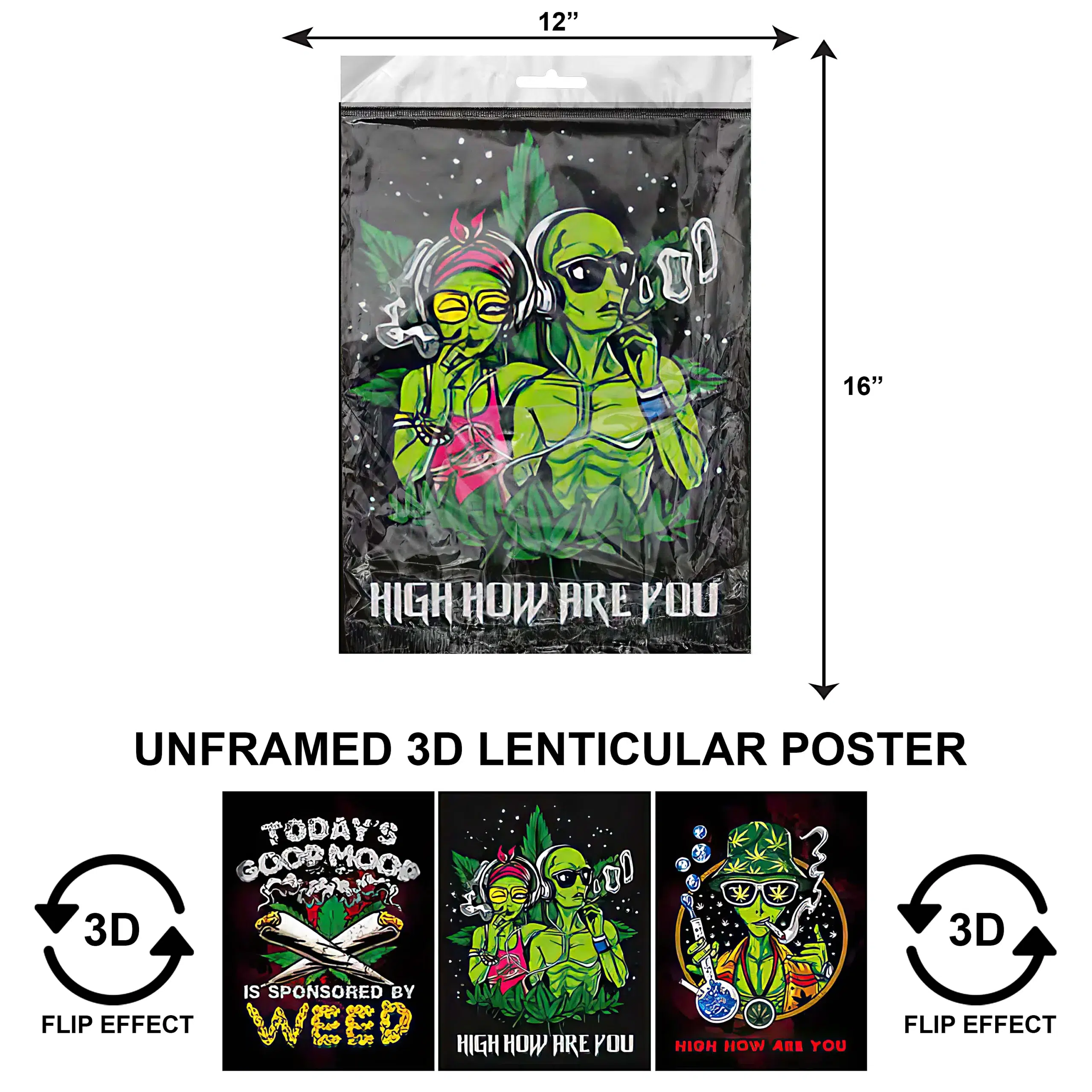 3DPNF-140 Stoned – High How Are You UnFramed Poster