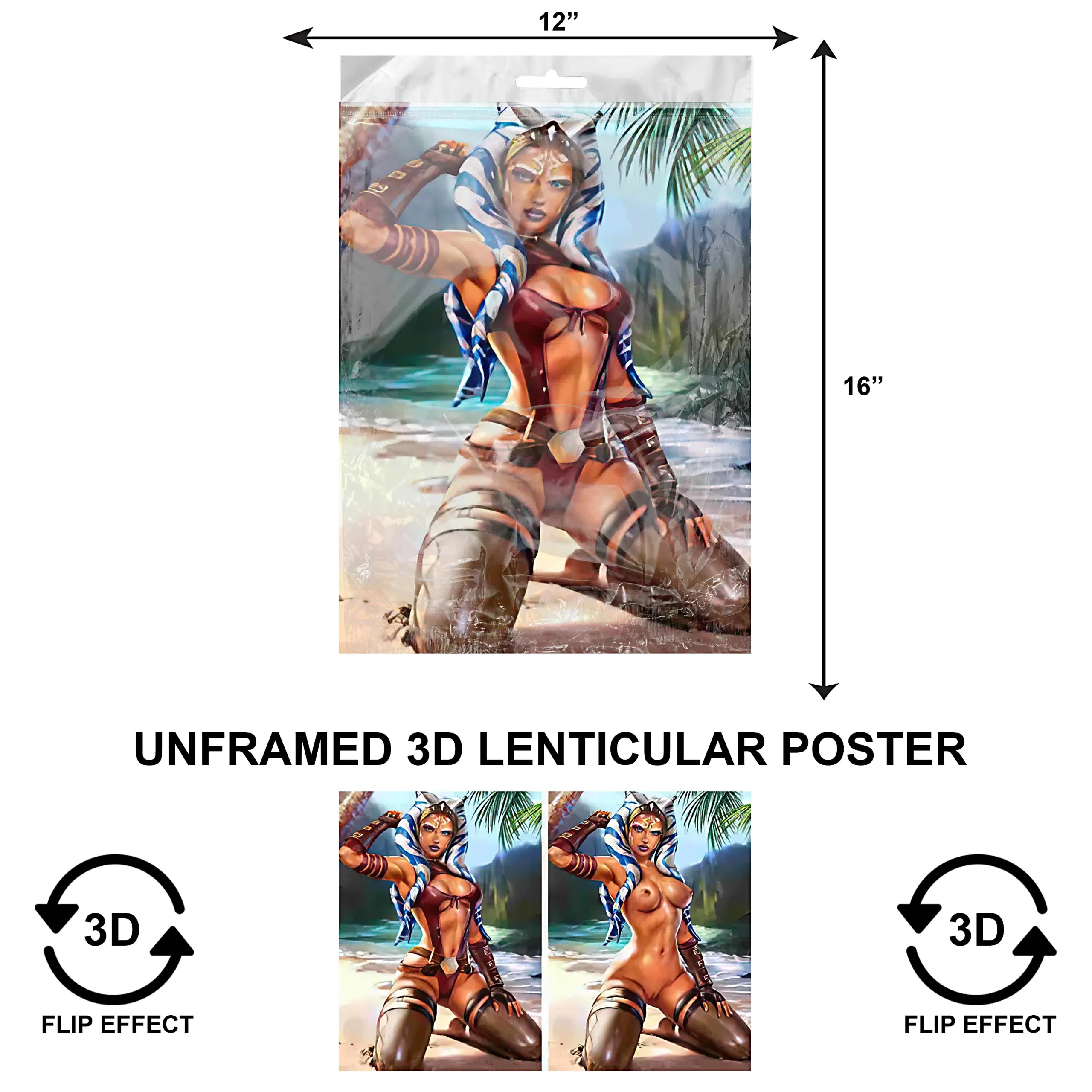 3DPNF-141 – Movie – Star Wars Sexy Ahsoka Tano UnFramed Poster
