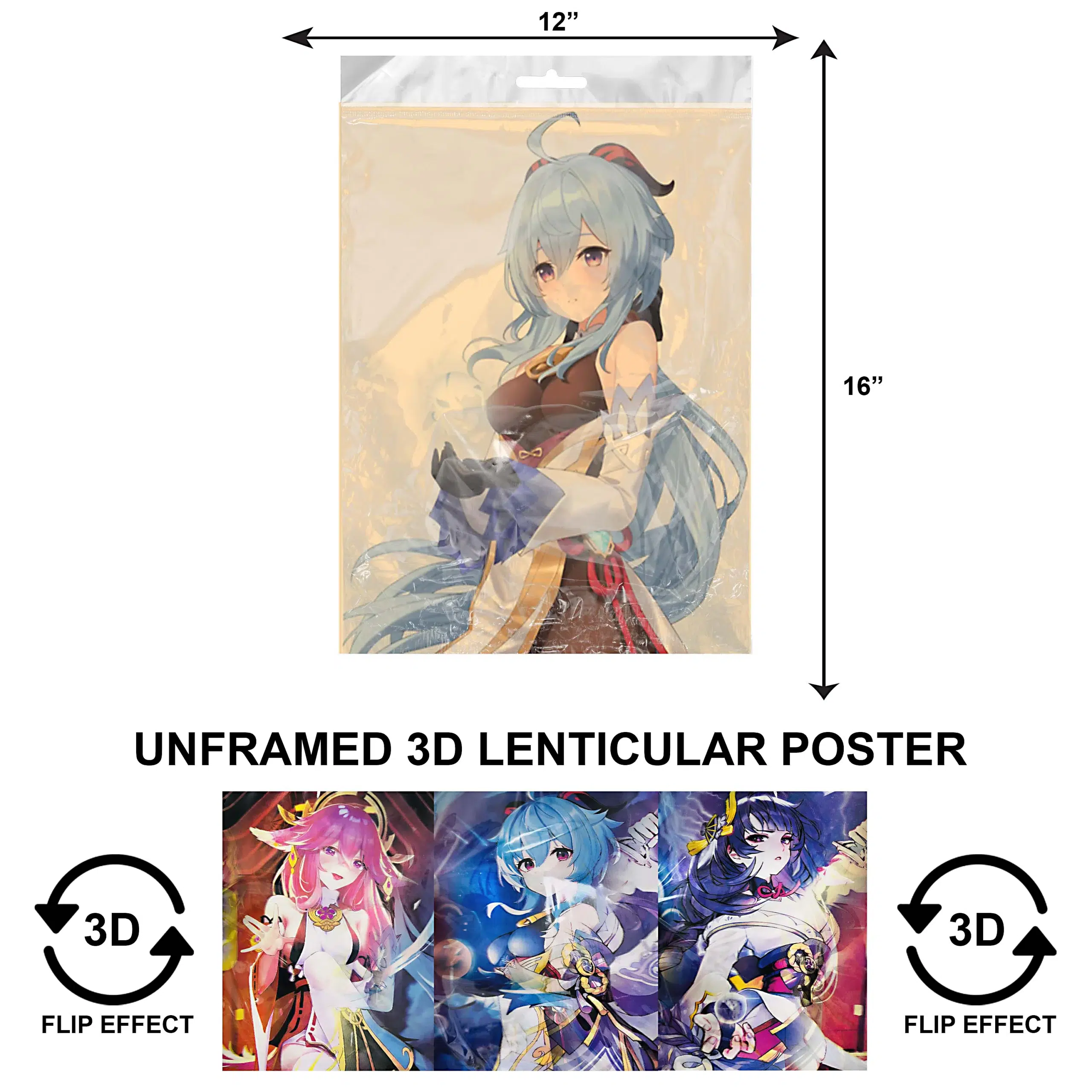 3DPNF-154 Anime – Ganyu (Genshin Impact) UnFramed Poster