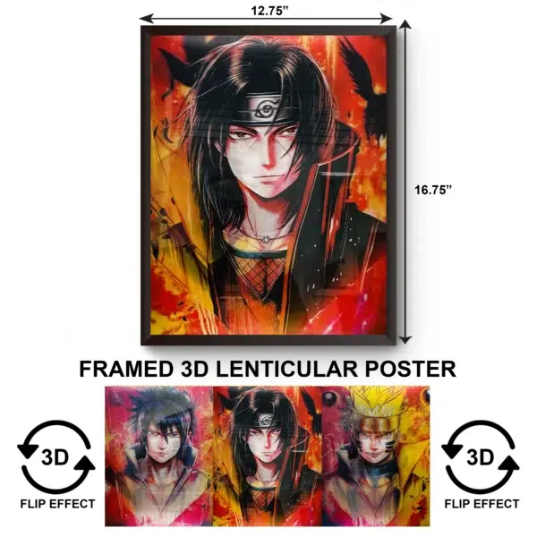3DPWF-138 Anime - Itachi Uchiha Framed Poster