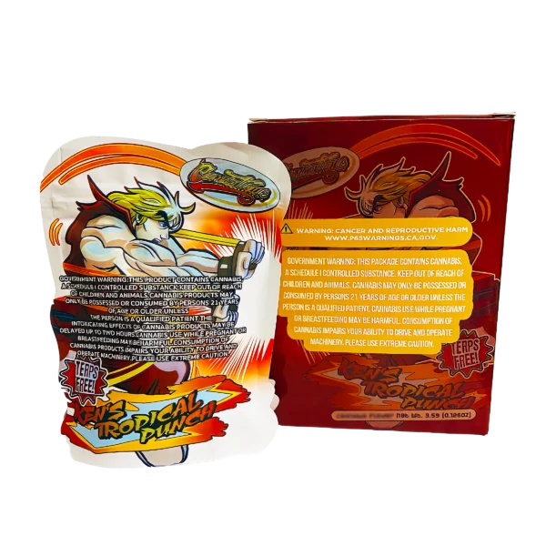 Bag-n-Box 3.5g Mylar Packaging Set (25 Count Bags + Boxes) - Ken's Tropical Punch BAGNBOX-WIN-013 - Image 2