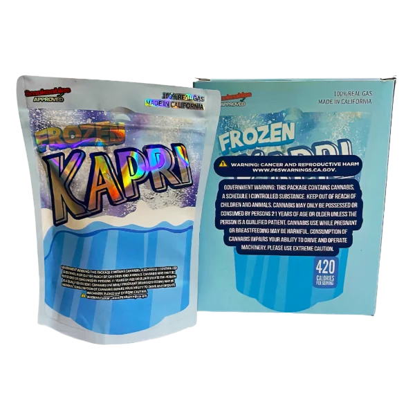 Bag-n-Box 3.5g Mylar Packaging Set (25 Count Bags + Boxes) - Frozen Kapri BAGNBOX-WIN-025 - Image 2