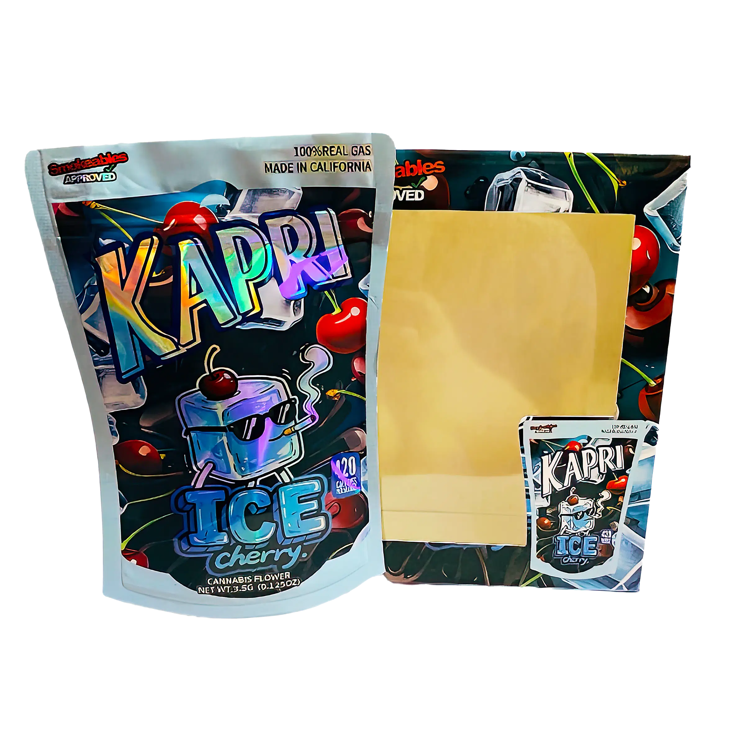 Bag-n-Box 3.5g Mylar Packaging Set (25 Count Bags + Boxes) – Kapri Ice Cherry BAGNBOX-WIN-026