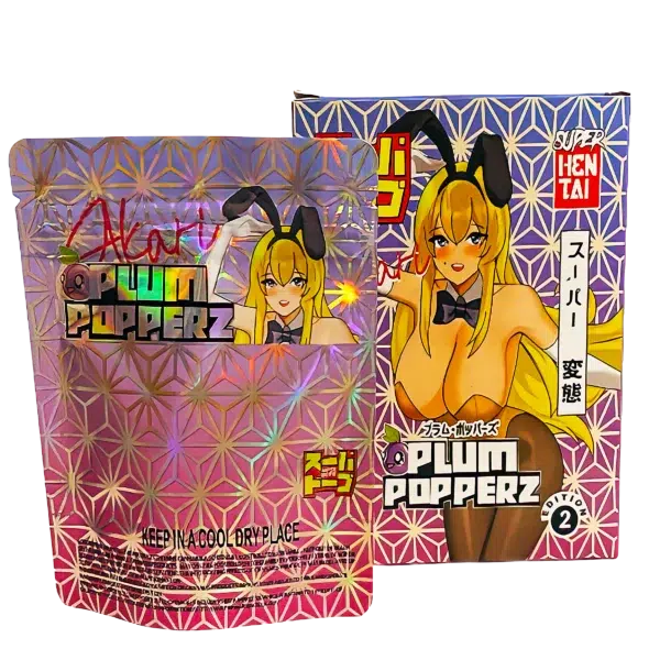 Bag-n-Box 3.5g Mylar Packaging Set (25 Count Bags + Boxes) - Plum Popperz BAGNBOX-WIN-031 - Image 2