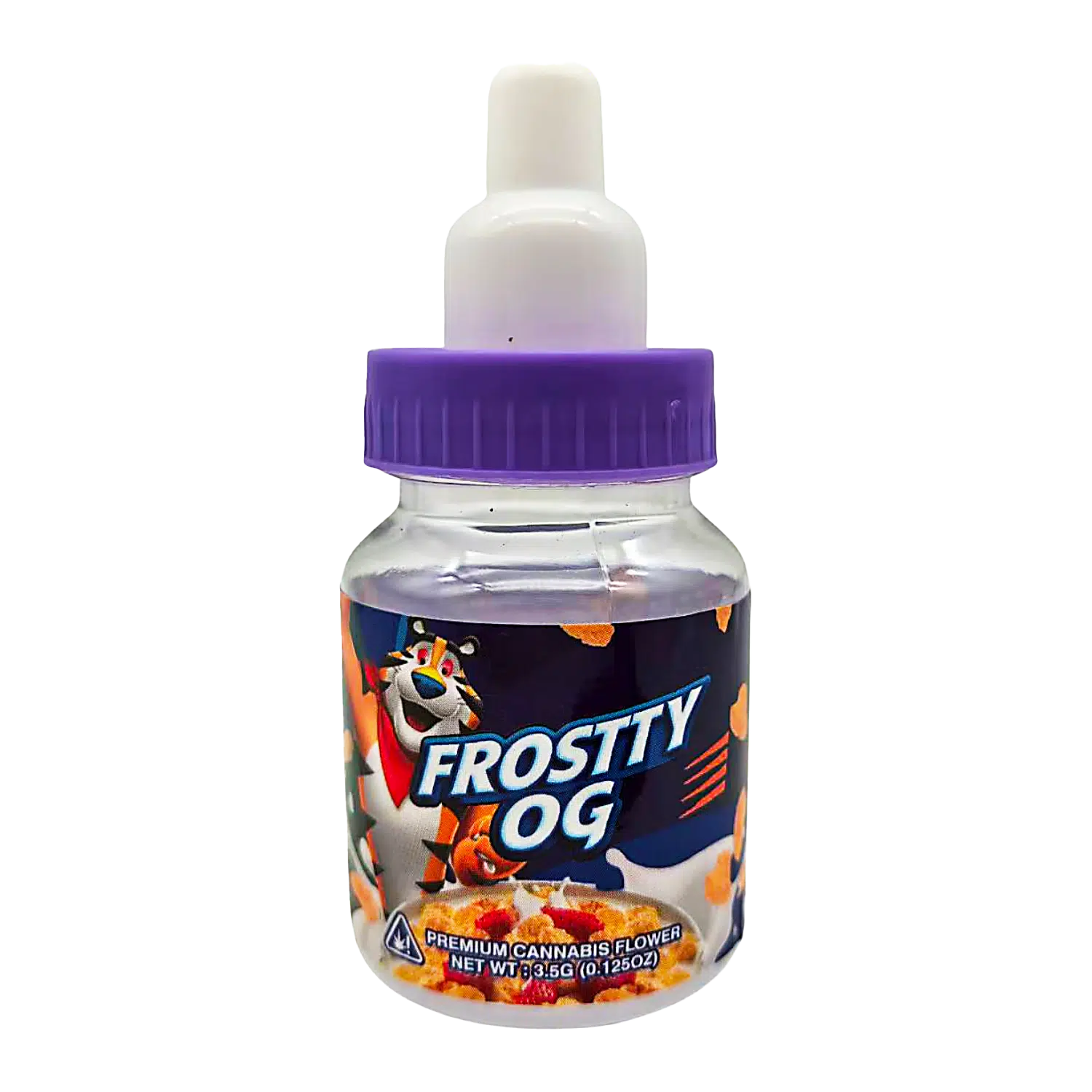 3.5g Plastic Baby Bottle – (12 Count) Frostty OG BB-35-006